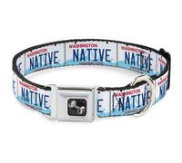 Dog Collar Bone Washington License Plate NATIVE WIDE-Small 13-17"