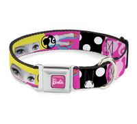 Dog Collar BRAJ-BARBIE Script Signature Full Color Hot Pink/White BARBIE Accesso
