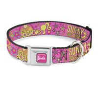 Dog Collar BRAJ-BARBIE Script Signature Full Color Hot Pink/White BARBIE SUNNY D