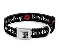 Dog Collar BTA-BETTY BOOP Text Heart Logo Full Color Black/White BETTY BOOP Text