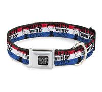 Dog Collar BTH-BETTY BOOP Title Logo Full Color Black/White Betty Boop RED WHITE