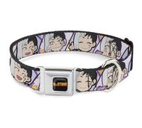 Dog Collar CDSA-DR. STONE Title Logo Full Color Black/Orange Dr. Stone Chibi Gen