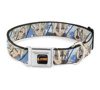 Dog Collar CDSA-DR. STONE Title Logo Full Color Black/Orange Dr. Stone Senku Ish