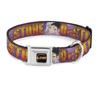 Dog Collar CDSA-DR. STONE Title Logo Full Color Black/Orange DR. STONE Title Log