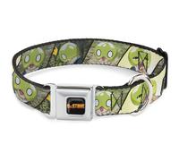 Dog Collar CDSA-DR. STONE Title Logo Full Color Black/Orange DR. STONE Title Log