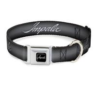 Dog Collar CHBL-IMPALA Script Emblem Black/Silver IMPALA Script Emblem Gray Fade