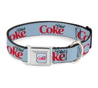 Dog Collar CKB-DIET COKE Logo Full Color Light Gray DIET COKE Logo Light Gray/Bl
