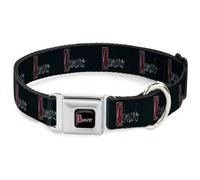Dog Collar CMN-1972 CAMARO Script Emblem Black/Silver/Reds 1972 CAMARO Script E