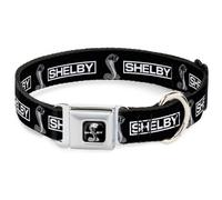 Dog Collar CSAP-SHELBY Super Snake Cobra Split Full Color Black/White SHELBY Box