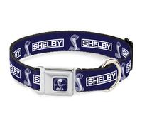 Dog Collar CSAQ-SHELBY Super Snake Cobra Split Full Color Blue/White SHELBY Box