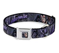 Dog Collar CWE-Catwoman Face Full Color Purple CATWOMAN-NINE LIVES OF A FELINE F