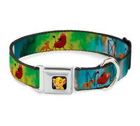 Dog Collar DYAC-Simba2 CLOSE-UP Full Color Lion King Simba, Pumba & Timon Growin