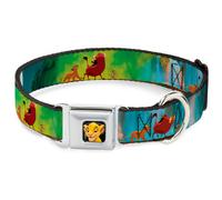 Dog Collar DYAC-Simba2 CLOSE-UP Full Color Lion King Simba, Pumba & Timon Growin
