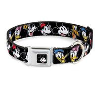 Dog Collar DYAFB-Mickey Mouse Smiling Face Full Color Black Disney The Sensation
