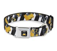 Dog Collar DYAHS-WALL-E Pose Full Color Black Wall-E Poses/Stripe Black/White Me
