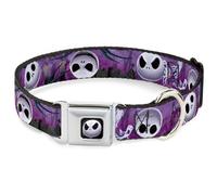 Dog Collar DYAI-Jack Expression6 Full Color Jack Expressions/Ghosts in Cemetery