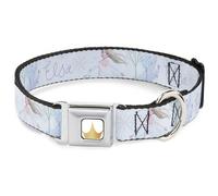 Dog Collar DYAZA-Disney Princess Crown Full Color Golds Frozen Elsa Snowflake Po