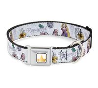 Dog Collar DYAZA-Disney Princess Crown Full Color Golds Rapunzel Castle and Pasc