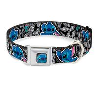 Dog Collar DYBE-Stitch Face CLOSE-UP Stitch Poses/Mini Scrump Scattered Medium 1