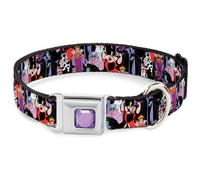 Dog Collar DYBF-Princess Gem CLOSE-UP Full Color Purple 5-Disney Villains Stacke