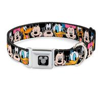 Dog Collar DYBG-Mickey Silhouette Black/Silver Classic Disney Character Faces Bl