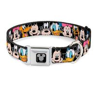 Dog Collar DYBG-Mickey Silhouette Black/Silver Classic Disney Character Faces Bl