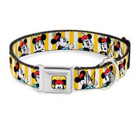 Dog Collar DYBU-Minnie Mouse w/Hat CLOSE-UP Full Color Yellow Minnie Mouse w/Hat