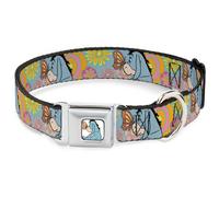 Dog Collar DYCBA-Winnie the Pooh Eeyore Butterfly Pose Full Color White Winnie t