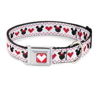 Dog Collar DYCFV-Disney Holiday Mickey and Minnie Mouse Heart Sweater Stitch Ful