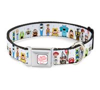 Dog Collar DYCFY-Pixar TIS THE SEASON Script Full Color White/Red Pixar Holiday