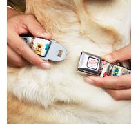 Dog Collar DYCFY-Pixar TIS THE SEASON Script Full Color White/Red Pixar Holiday