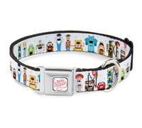 Dog Collar DYCFY-Pixar TIS THE SEASON Script Full Color White/Red Pixar Holiday
