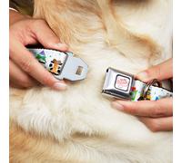 Dog Collar DYCFZ-Pixar TIS THE SEASON Script Full Color White/Red Pixar Holiday