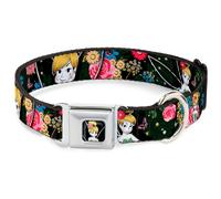 Dog Collar DYCM-Tinker Bell Sketch Full Color Tinker Bell Poses/Sleeping Floral