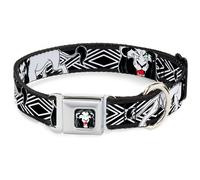 Dog Collar DYCO-Simba Face Full Color Black/White/Red Lion King Scar Poses White