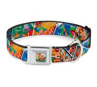 Dog Collar DYCP-Muppets in Car Full Color Muppets Postage Stamps Stacked WIDE-La