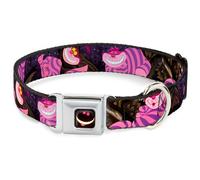 Dog Collar DYEC-Cheshire Cat Eyes/Smile Full Color Cheshire Cat Tree Poses Large