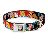 Dog Collar DYEE-Mad Hatter Face Full Color Mad Hatter's Tea Party Poses Small 9.