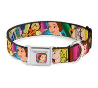 Dog Collar DYEL-Surprised Belle Full Color Pink Beauty & the Beast Be Our Guest