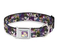 Dog Collar DYFH-Alice/Cards Full Color Pinks Alice in Wonderland Kaleidoscope Sc