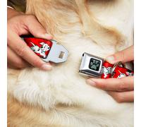 Dog Collar DYFK-Dalmatian Paw Full Color Black/Gray Dalmatians Running/Paws Reds