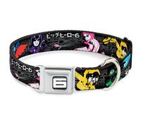 Dog Collar DYFX-Big Hero "6"/Name Blocks Full Color Black/Gray/White Big Hero 6
