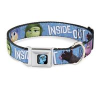 Dog Collar DYFZ-INSIDE OUT/Riley Silhouette Full Color Black/Sparkle Blue INSIDE