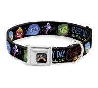 Dog Collar DYGC-INSIDE OUT Rainbow Full Color Black/White/Multi Color INSIDE OUT