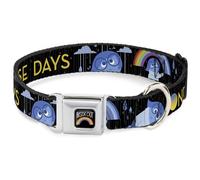 Dog Collar DYGC-INSIDE OUT Rainbow Full Color Black/White/Multi Color Joy Poses/
