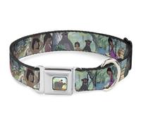 Dog Collar DYGM-Mowgli Riding Baloo Full Color The Jungle Book Scenes Medium 11-