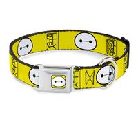 Dog Collar DYGT-Baymax Face Full Color Yellow/Black/White BAYMAX Hanko/Face Yell