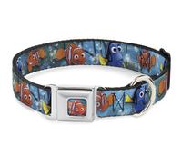 Dog Collar DYHD-Nemo Smiling Full Color Nemo & Dory Poses WIDE-Medium 16-23"