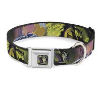 Dog Collar DYHG-Maleficent Face3 Full Color Green Fade Sleeping Beauty & Malefic