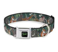 Dog Collar DYIU-THE JUNGLE BOOK Full Color Black/Green The Jungle Book 8-Charact